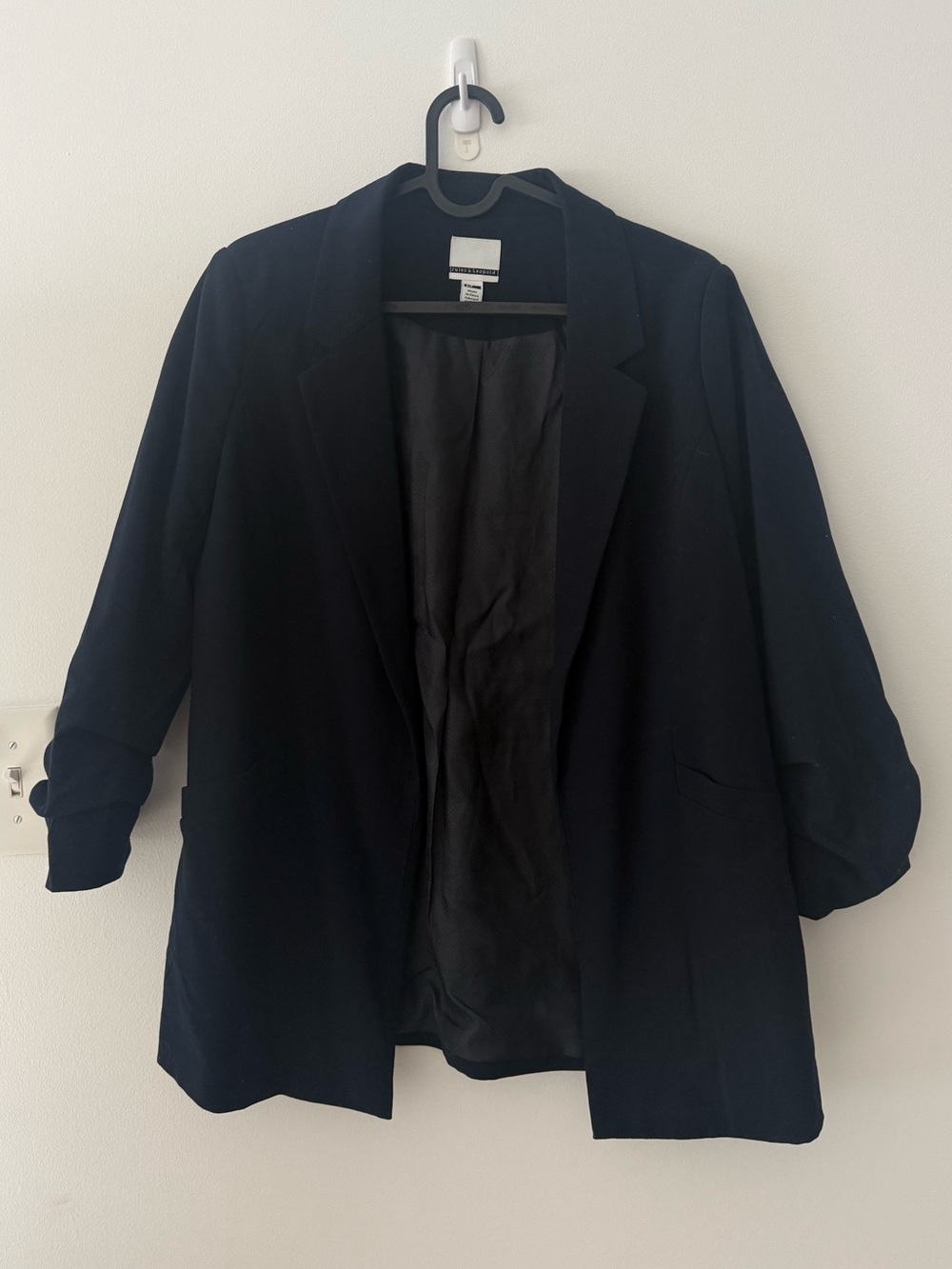 Jules & Leopard Navy Open Front Blazer